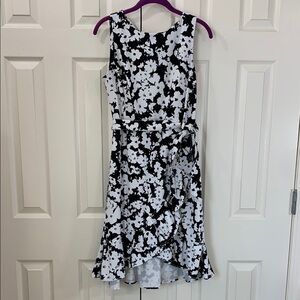 Calvin Klein Black and White Fit and Flare Dress for Weddings